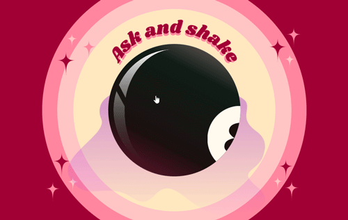 Animated image of 8 ball shaking